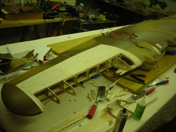 Warbird Rebuild—Skyshark ARF P-40N, model airplane news, model airplanes, model aviation, photo 5, cosmetic damage, medium zap